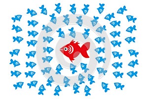 Fishes in Group Leadership and Management Concept