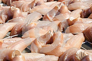 Fishes (snake-head fish) dried.