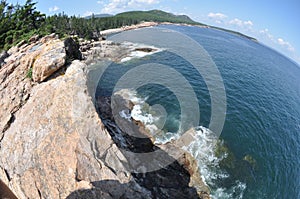 Fisheye cliffs photo