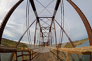 Fisheye distortion on a bridge path