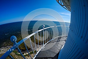 fisheye lens view of the island of Hiiumaa in Estonia from light