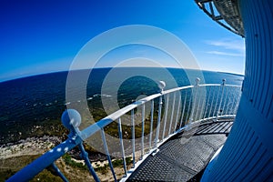 fisheye lens view of the island of Hiiumaa in Estonia from light