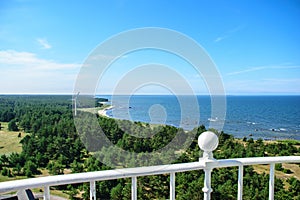 fisheye lens view of the island of Hiiumaa in Estonia from light