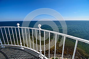 fisheye lens view of the island of Hiiumaa in Estonia from light