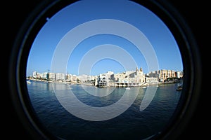 Fisheye panorama of Sliema, Malta