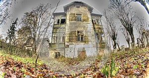 Fisheye recording of a Haunted House