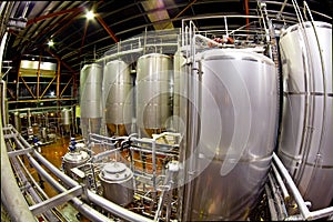 Fisheye view of a Brewery