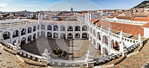 Fisheye view of Felipe Neri monastery in Sucre, Bolivia