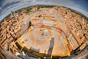 Fisheye view of Il Campo