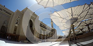 Fisheye view of of mosque Nabawi.