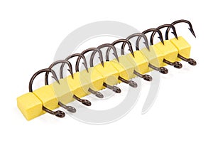 Fishhook stacked on each other