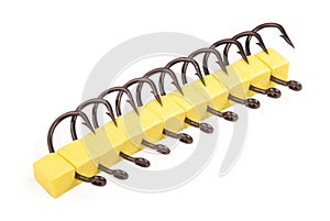 Fishhook stacked on each other