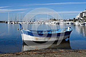 Fishig boat in Mar Menor. Spain.