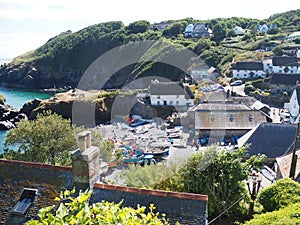 The fishin village Cadgwith in Cornwall in Great Britain