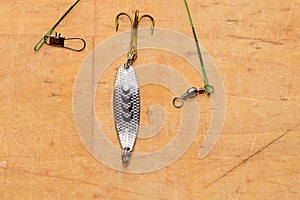 Fishing accessories close up