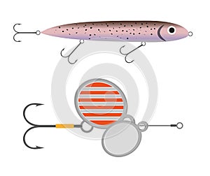 Fishing bait. icon flat, cartoon style. Isolated on white background. Vector illustration, clip-art.