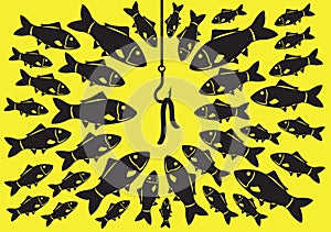 Fishing Bait Vector Illustration