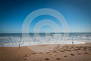 Fishing in a Beautiful and sunny Floridian Beach photo