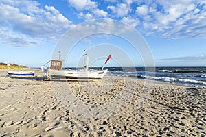 Fishing boat at the beach in Usedom