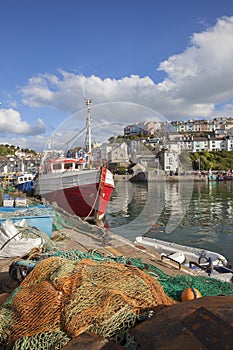 Fishing boat at Brixham harbour, Devon, England