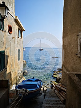 Fishing boat in Chianalea at Scilla, Italy