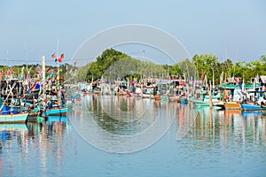Fishing boat comunity in Thailand
