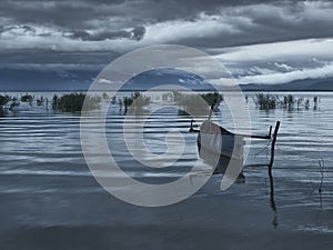 Fishing boat at dawn