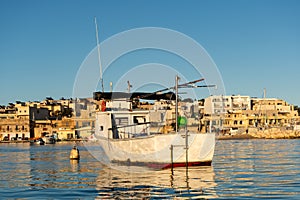 Fishing boat, Marsaxlokk harbor, Malta island photo