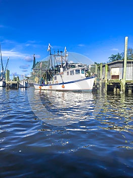 Fishing boat docked in South Carolina