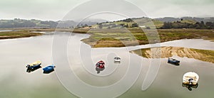 Fishing boat in the estuary of San Vicente de la Barquera