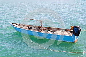 Fishing boat floating