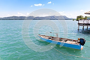 Fishing boat floating