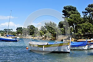Fishing boat in the French Riviera, France