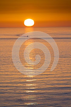 Fishing Boat Heads Home At End Of Day in Florida