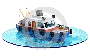 Fishing boat illustration