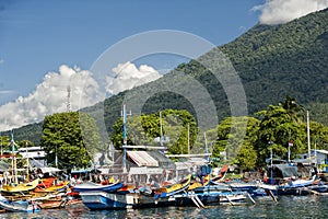 Fishing boat in indonesia harbor