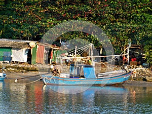 Fishing Boat on the Island of Samui in Thailand