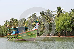 Fishing boat. Kerala Backwaters