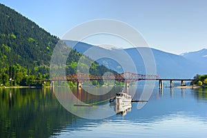 Fishing boat on Kootenay Lake.