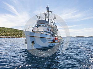 Fishing boat in Kornati islands Croatia