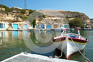 Fishing boat at Mandrakia in Greece