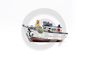 Fishing boat miniature model