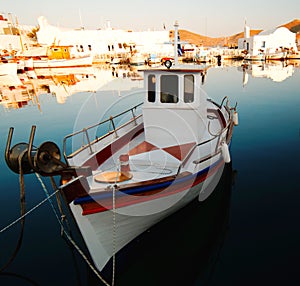 Fishing boat in Naoussa harbor