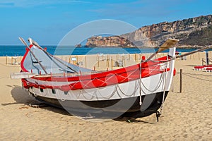Fishing boat. Nazare, Portugal photo