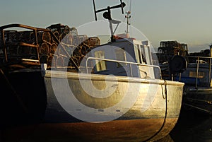 Fishing boat near wharf