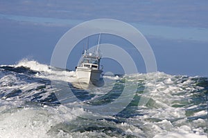 Fishing Boat on the ocean photo