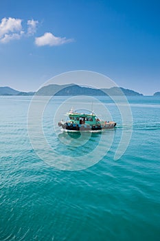 Fishing boat on ocean