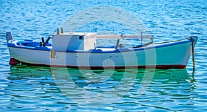 Fishing boat off the coast of Crete, Greece