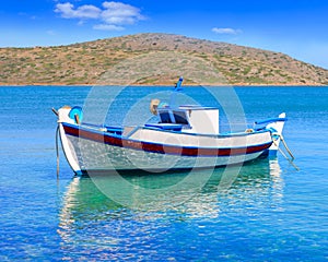 Fishing Boat off the coast of Crete, Greece