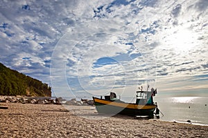 Fishing boat in Orlowo